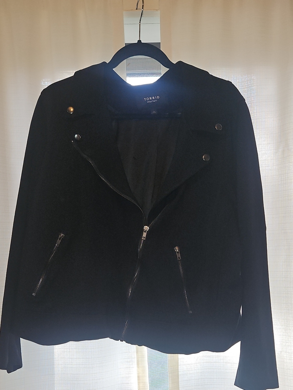 torrid Black Zipper Moto Jacket
